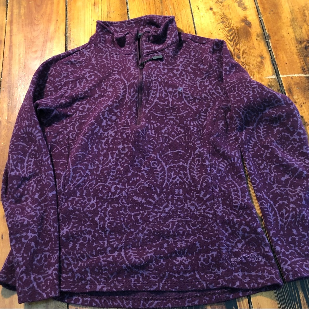 Eddie Bauer 1/4 zip Fleece Pullover Top